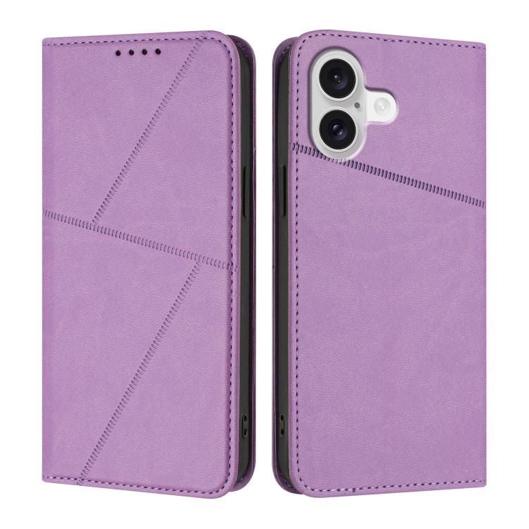 For iPhone 17 Strong Magnetic Frosted Flip Leather Phone Case(Light Purple) - free shipping - PMc TechLife - Order now!