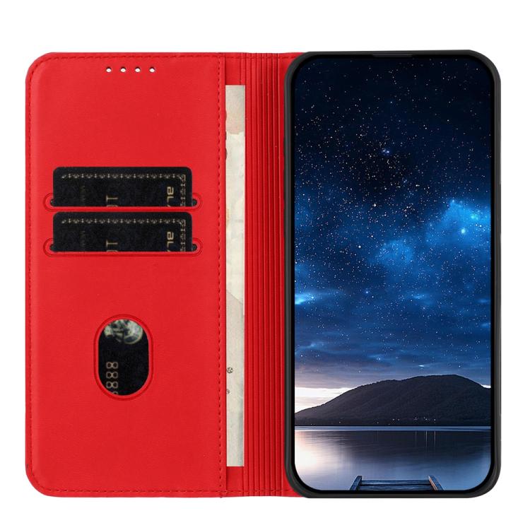 For iPhone 17 Air Strong Magnetic Frosted Flip Leather Phone Case(Red) - free shipping - PMc TechLife - Order now!