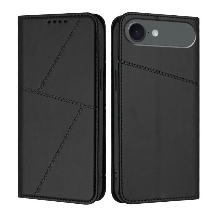 For iPhone 17 Air Strong Magnetic Frosted Flip Leather Phone Case(Black) - free shipping - PMc TechLife - Order now!