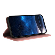 For iPhone 17 Air Strong Magnetic Frosted Flip Leather Phone Case(Pink)