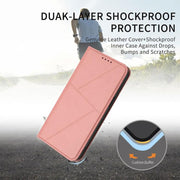 For iPhone 17 Air Strong Magnetic Frosted Flip Leather Phone Case(Pink)