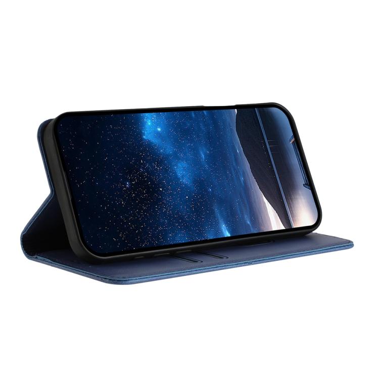 For iPhone 17 Pro Strong Magnetic Frosted Flip Leather Phone Case(Royal Blue)