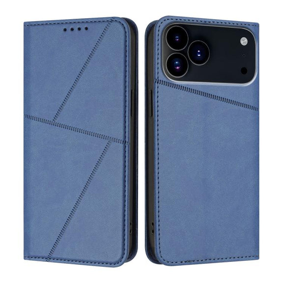 For iPhone 17 Pro Strong Magnetic Frosted Flip Leather Phone Case(Royal Blue)