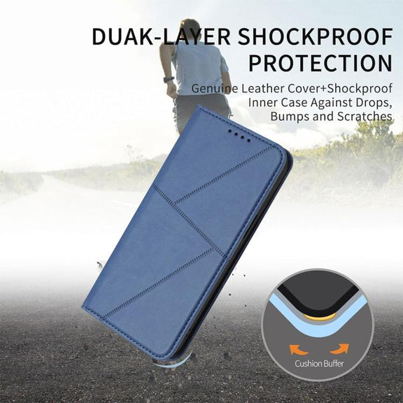 For iPhone 17 Pro Strong Magnetic Frosted Flip Leather Phone Case(Royal Blue)