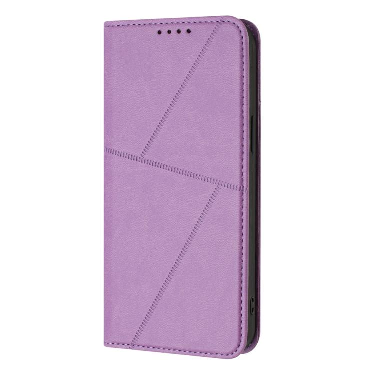 For iPhone 17 Pro Max Strong Magnetic Frosted Flip Leather Phone Case(Light Purple)