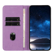 For iPhone 17 Pro Max Strong Magnetic Frosted Flip Leather Phone Case(Light Purple)