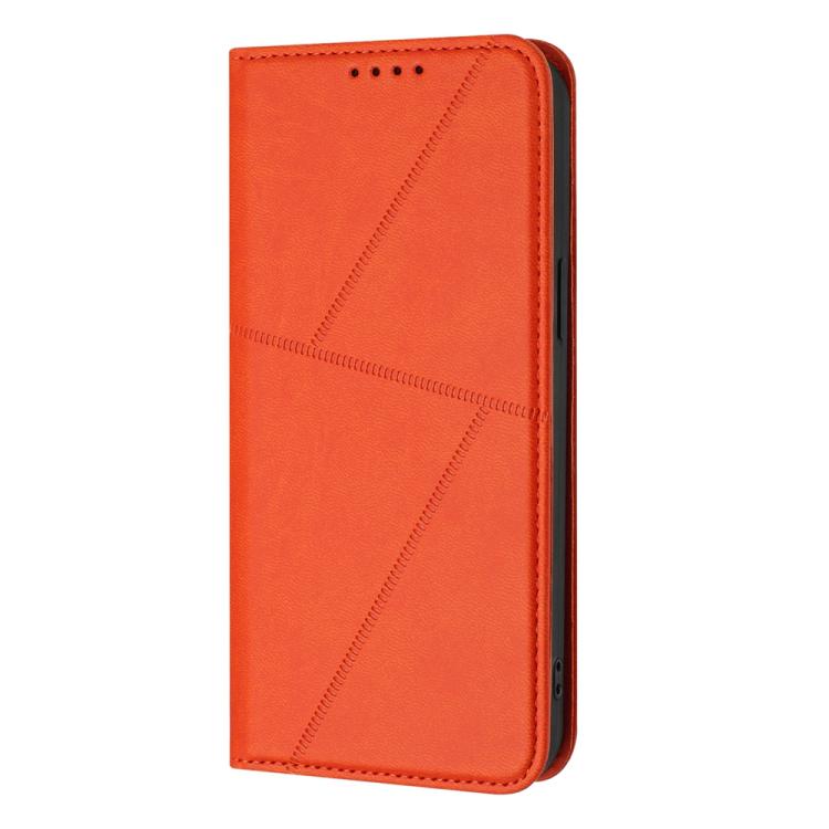 For iPhone 17 Pro Max Strong Magnetic Frosted Flip Leather Phone Case(Orange) - free shipping - PMc TechLife - Order now!
