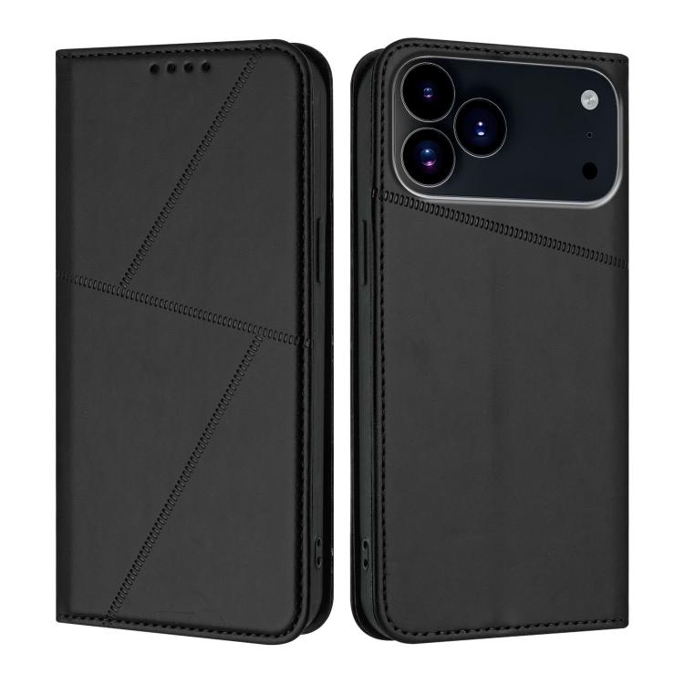 For iPhone 17 Pro Max Strong Magnetic Frosted Flip Leather Phone Case(Black) - free shipping - PMc TechLife - Order now!