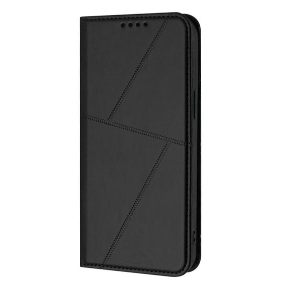 For iPhone 17 Pro Max Strong Magnetic Frosted Flip Leather Phone Case(Black)