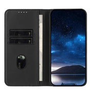For iPhone 17 Pro Max Strong Magnetic Frosted Flip Leather Phone Case(Black)