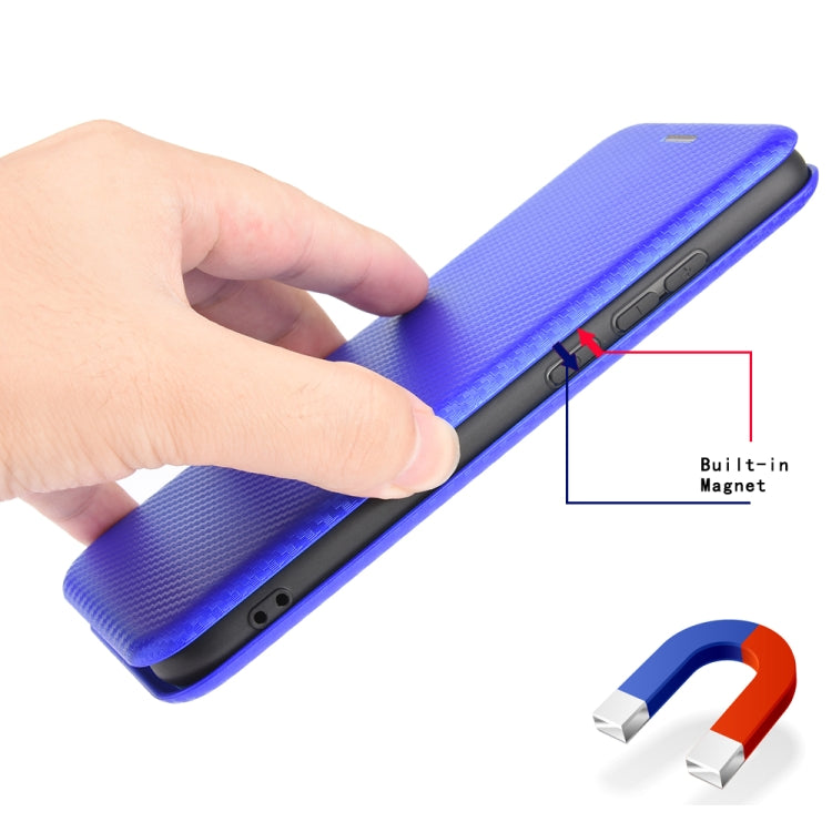 For Ulefone Note 9P Carbon Fiber Texture Horizontal Flip TPU + PC + PU Leather Case with Card Slot(Blue) - Ulefone Cases by PMC Jewellery | Online Shopping South Africa | PMC Jewellery | Buy Now Pay Later Mobicred