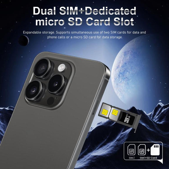 I16 Pro Max / VD1, 3GB+32GB, 6.8 inch Android 10 MTK6753 Octa Core, Network: 4G, Dual SIM, Plug:US Plug(White)