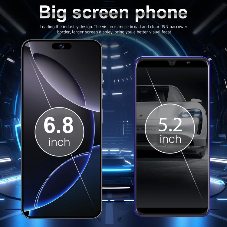 I16 Pro Max / VD1, 3GB+32GB, 6.8 inch Android 10 MTK6753 Octa Core, Network: 4G, Dual SIM, Plug:UK Plug(Sky Blue) - free shipping - PMc TechLife - Order now!