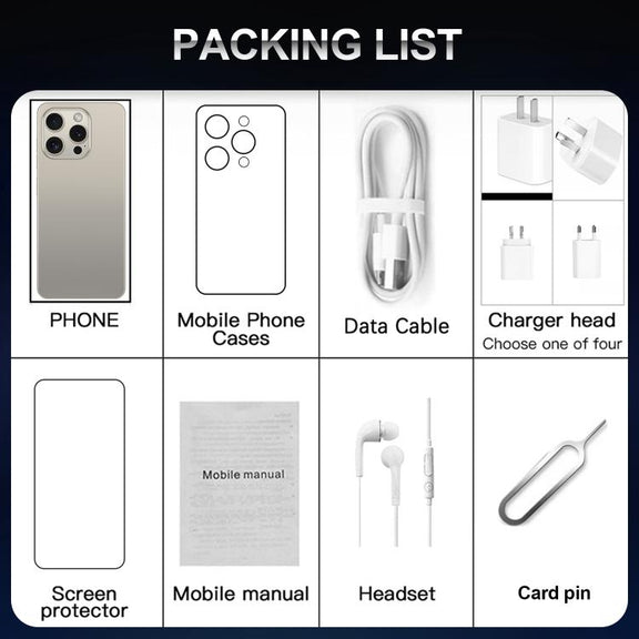 I16 Pro Max / VD1, 3GB+32GB, 6.8 inch Android 10 MTK6753 Octa Core, Network: 4G, Dual SIM, Plug:AU Plug(Grey)