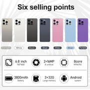 I16 Pro Max / VD1, 3GB+32GB, 6.8 inch Android 10 MTK6753 Octa Core, Network: 4G, Dual SIM, Plug:US Plug(Pink)
