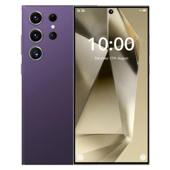 S24 Ultra / S7, 4GB+128GB, 6.75 inch Android 10 MTK6750 Octa Core, Network: 4G, Dual SIM, Plug:EU Plug(Purple)