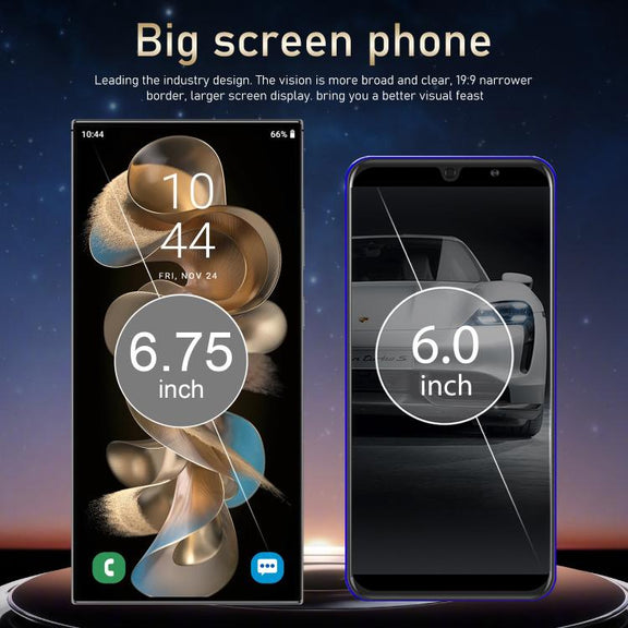 S24 Ultra / S7, 4GB+128GB, 6.75 inch Android 10 MTK6750 Octa Core, Network: 4G, Dual SIM, Plug:EU Plug(Purple)