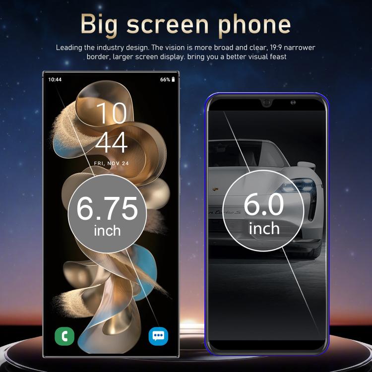 S24 Ultra / S7, 4GB+128GB, 6.75 inch Android 10 MTK6750 Octa Core, Network: 4G, Dual SIM, Plug:US Plug(Green)