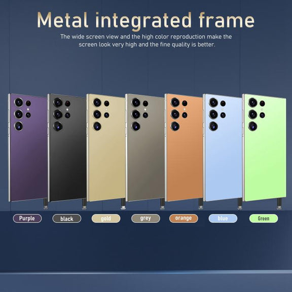 S24 Ultra / S7, 4GB+128GB, 6.75 inch Android 10 MTK6750 Octa Core, Network: 4G, Dual SIM, Plug:EU Plug(Purple)