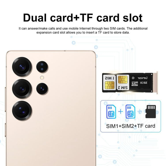 S25 Ultra / S11, 4GB+64GB, 6.75 inch Android 12 MTK6762 Octa Core, Network: 4G, Dual SIM, Plug:AU Plug(Black)