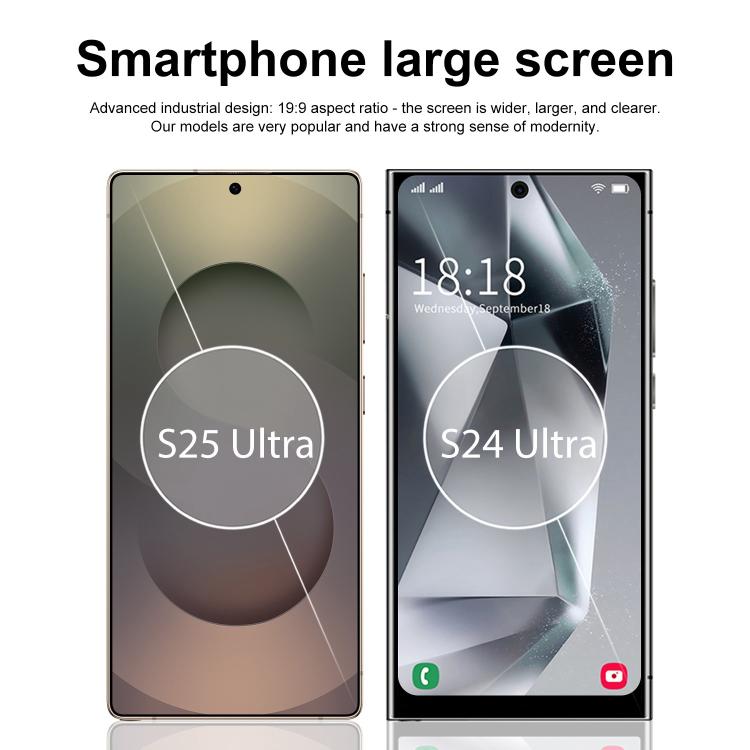 S25 Ultra / S11, 4GB+64GB, 6.75 inch Android 12 MTK6762 Octa Core, Network: 4G, Dual SIM, Plug:AU Plug(Black)