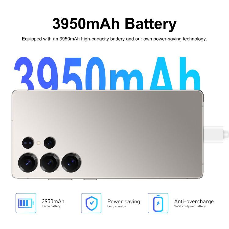 S25 Ultra / S11, 4GB+64GB, 6.75 inch Android 12 MTK6762 Octa Core, Network: 4G, Dual SIM, Plug:EU Plug(Grey)