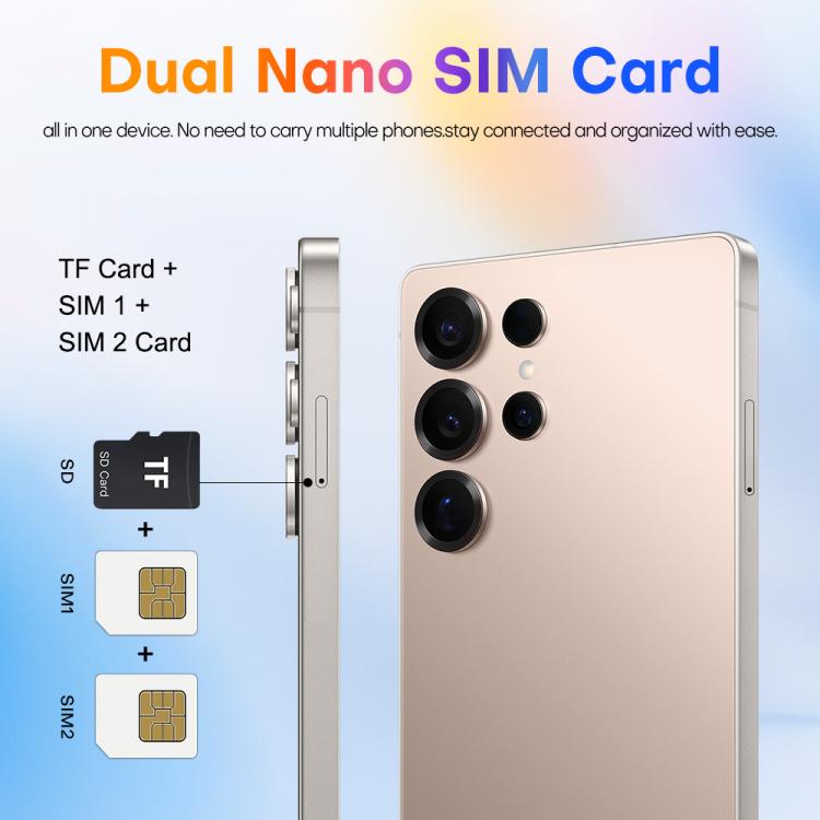 S25 Ultra / Q25, 4GB+64GB, 6.75 inch Android 12 MTK6762 Octa Core, Network: 4G, Dual SIM, with Stylus Pen, Plug:US Plug(Titanium Silver Blue)