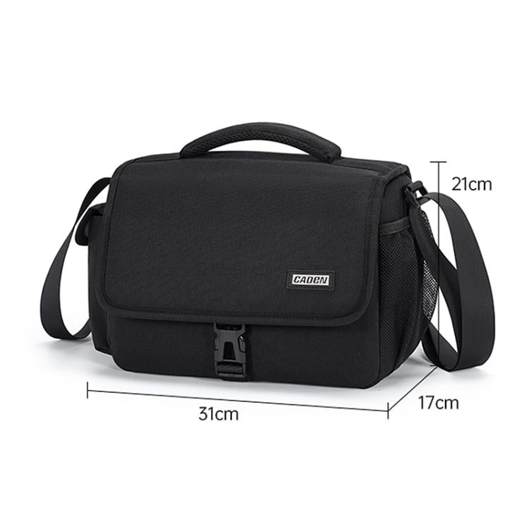 CADeN D27-1 Portable Digital Camera Bag with Strap, Size:31 x 21 x 17cm Black