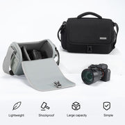 CADeN D27-1 Portable Digital Camera Bag with Strap, Size:31 x 21 x 17cm Black