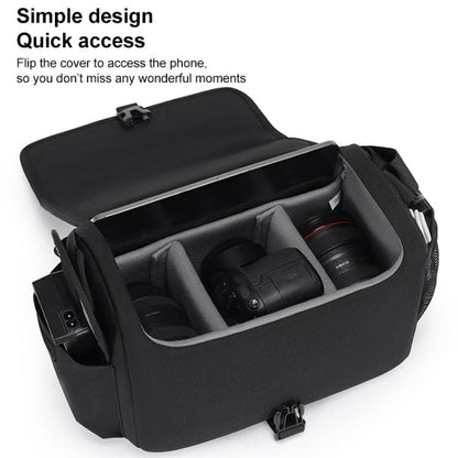 CADeN D27-1 Portable Digital Camera Bag with Strap, Size:26 x 21 x 15cm Grey - free shipping - PMC Jewellery - Order now!