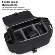 CADeN D27-1 Portable Digital Camera Bag with Strap, Size:26 x 21 x 15cm Grey