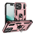 For iPhone 17 Air Shockproof TPU Hybrid PC Phone Case with Holder(Rose Gold) - free shipping - PMc TechLife - Order now!