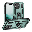 For iPhone 17 Air Shockproof TPU Hybrid PC Phone Case with Holder(Dark Green) - free shipping - PMc TechLife - Order now!