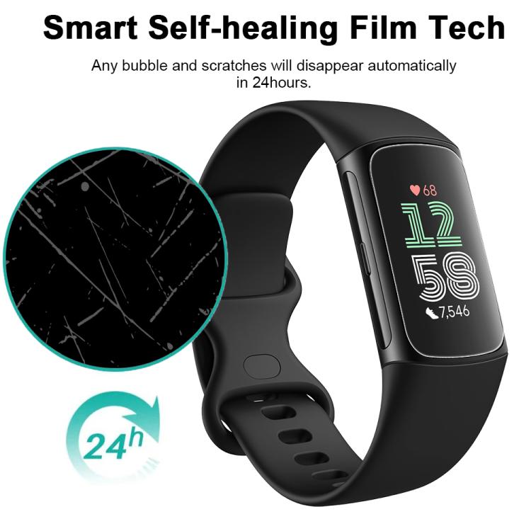 For Fitbit Charge 6 5pcs xDfind Soft Hydrogel Film Full Cover Front Protector - free shipping - PMc TechLife - Order now!