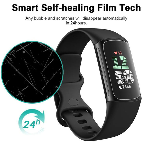 For Fitbit Charge 6 5pcs xDfind Soft Hydrogel Film Full Cover Front Protector