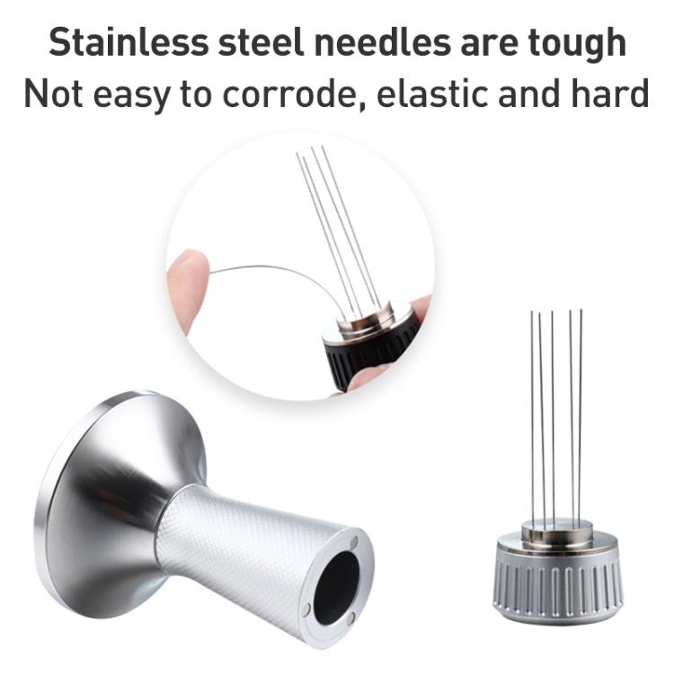 53.3mm Mesh Texture with Needle Coffee Powder Pressing Hammer Stainless Steel Cloth Powder(Black) - free shipping - PMC TechLife - Order now!