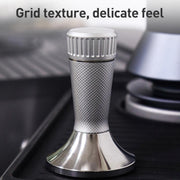 53.3mm Mesh Texture Coffee Powder Pressing Hammer Stainless Steel Cloth Powder(Black)