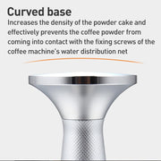 58.3mm Mesh Texture Coffee Powder Pressing Hammer Stainless Steel Cloth Powder(Black)