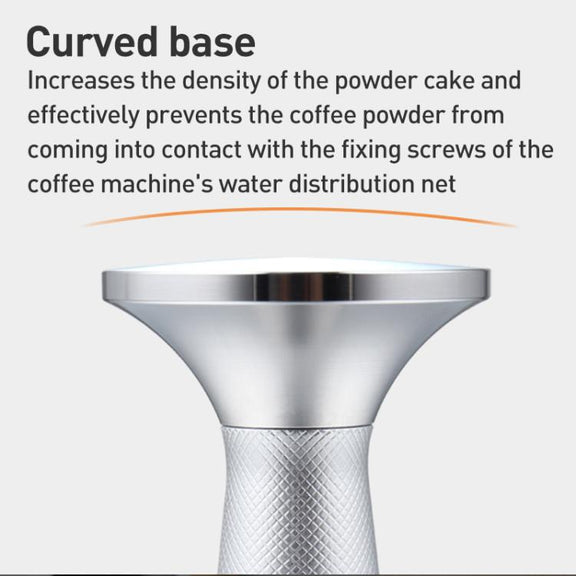 58.3mm Mesh Texture with Needle Coffee Powder Pressing Hammer Stainless Steel Cloth Powder(Black)