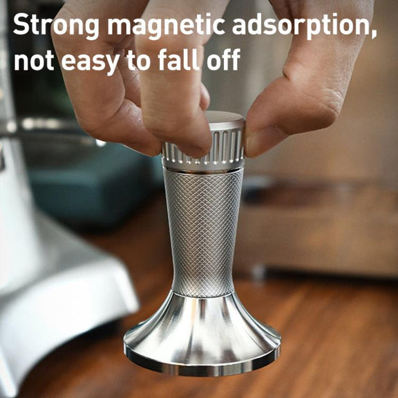 53.3mm Mesh Texture Coffee Powder Pressing Hammer Stainless Steel Cloth Powder(Black)