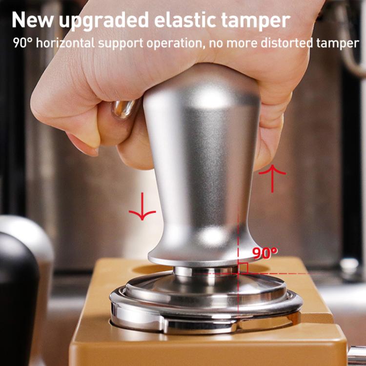 Stainless Steel Coffee Powder Hammer Pressure Powder Tampon, Size:51mm Black