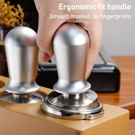 Stainless Steel Coffee Powder Hammer Pressure Powder Tampon, Size:53mm Silver