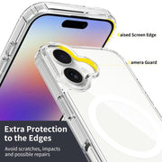 For iPhone 17 Scratchproof PC Hybrid TPU Magsafe Phone Case(Transparent)