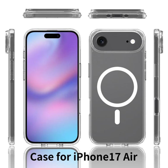 For iPhone 17 Air Scratchproof PC Hybrid TPU Magsafe Phone Case(Transparent)