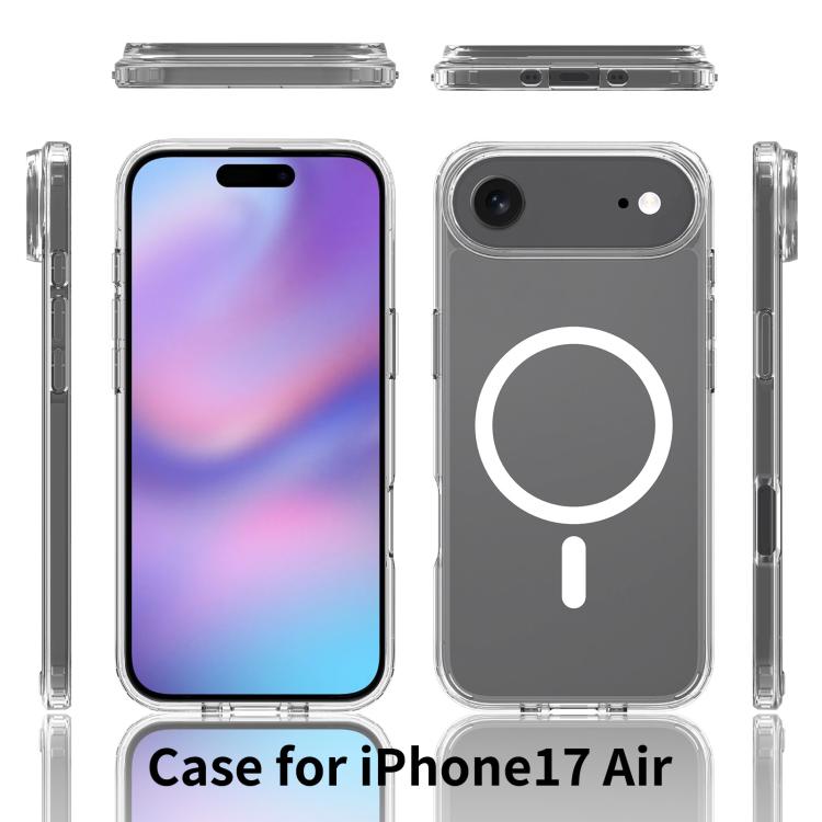 For iPhone 17 Air Scratchproof PC Hybrid TPU Magsafe Phone Case(Transparent)