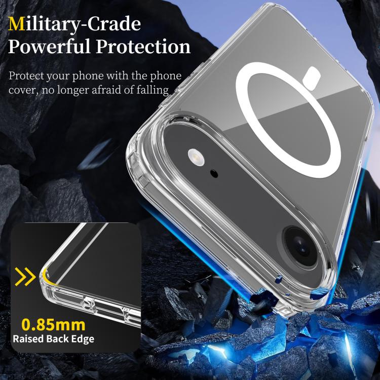 For iPhone 17 Air Scratchproof PC Hybrid TPU Magsafe Phone Case(Transparent)