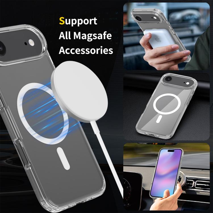 For iPhone 17 Air Scratchproof PC Hybrid TPU Magsafe Phone Case(Transparent)