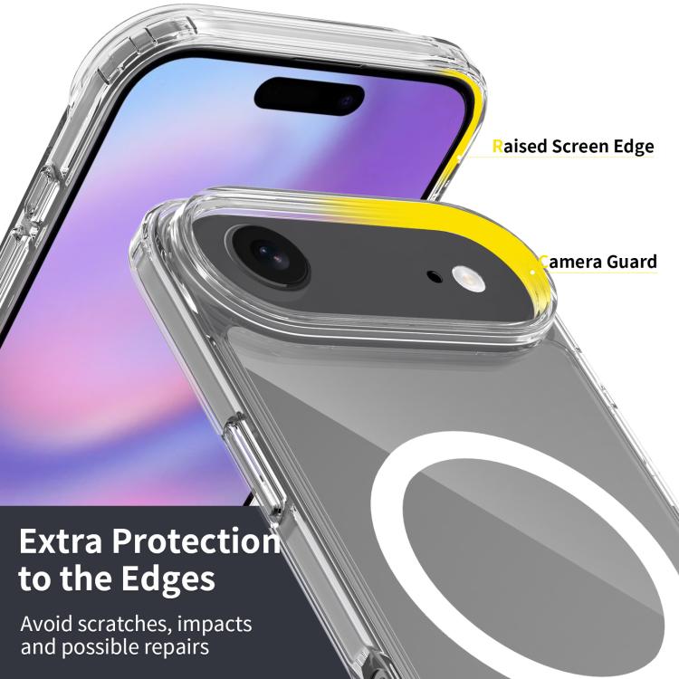 For iPhone 17 Air Scratchproof PC Hybrid TPU Magsafe Phone Case(Transparent)
