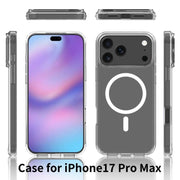 For iPhone 17 Pro Max Scratchproof PC Hybrid TPU Magsafe Phone Case(Transparent)