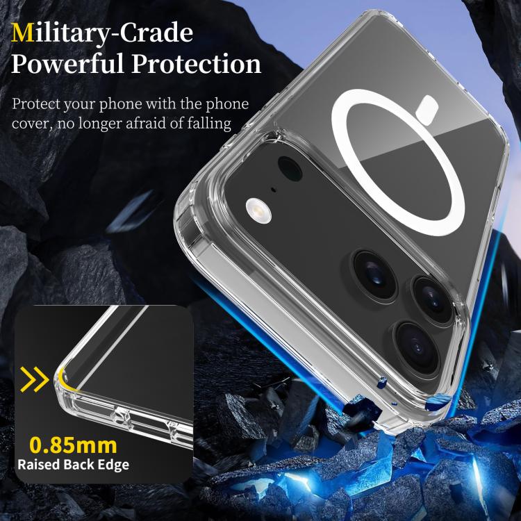For iPhone 17 Pro Max Scratchproof PC Hybrid TPU Magsafe Phone Case(Transparent)